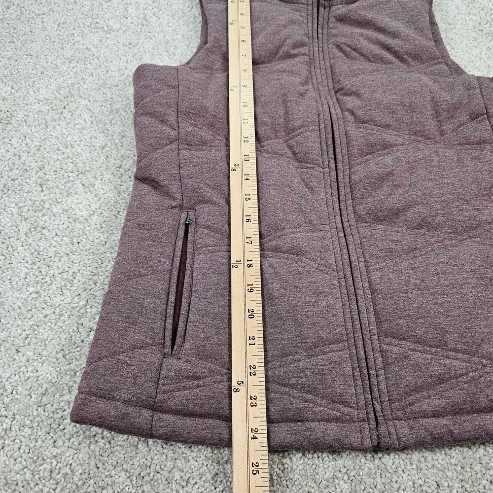 Ascend Quilted Heathered Purple Vest Womens Size M Full Zip Pockets Stand Collar - Picture 4 of 7